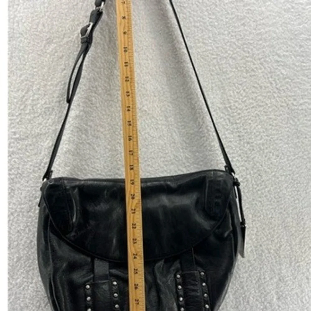 Botkier Leather Crossbody Bag Womens Large Black Studded Excellent Messenger - Picture 4 of 11